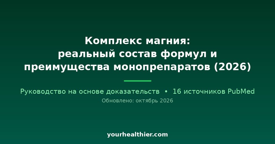 Комплекс магния: реальный состав формул и преимущества монопрепаратов (2026)
