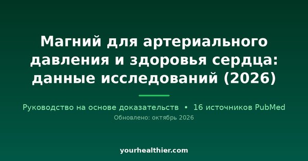 Магний для артериального давления и здоровья сердца: данные исследований (2026)