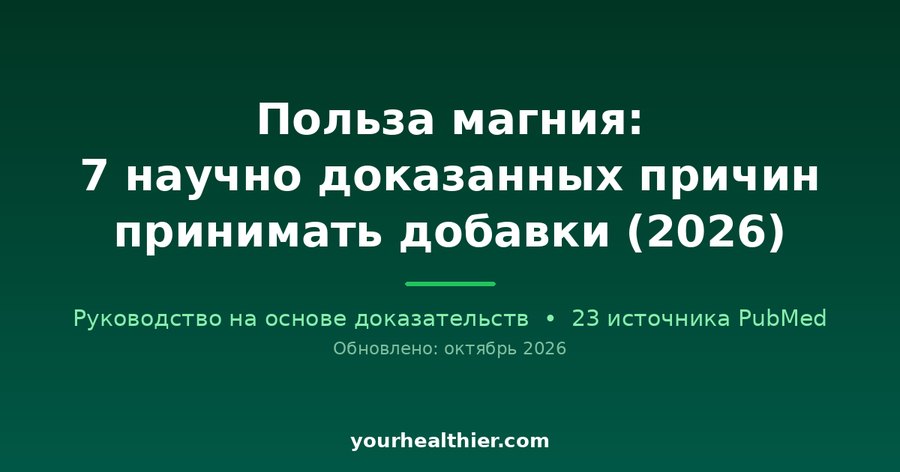 Польза магния: 7 научно доказанных причин принимать добавки (2026)