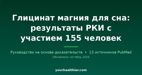 Глицинат магния для сна: результаты РКИ с участием 155 человек