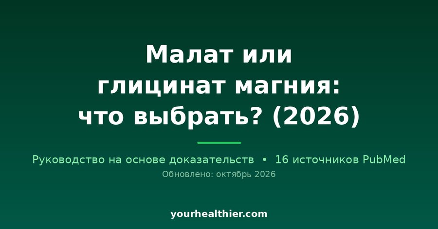 Малат или глицинат магния: что выбрать? (2026)