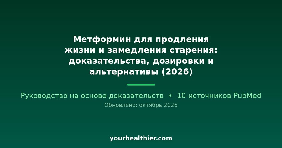 Метформин для продления жизни и замедления старения: доказательства, дозировки и альтернативы (2026)