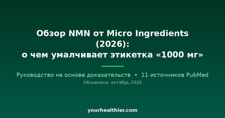 Обзор NMN от Micro Ingredients (2026): о чем умалчивает этикетка «1000 мг»