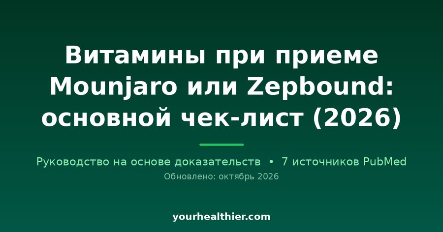 Витамины при приеме Mounjaro или Zepbound: основной чек-лист (2026)