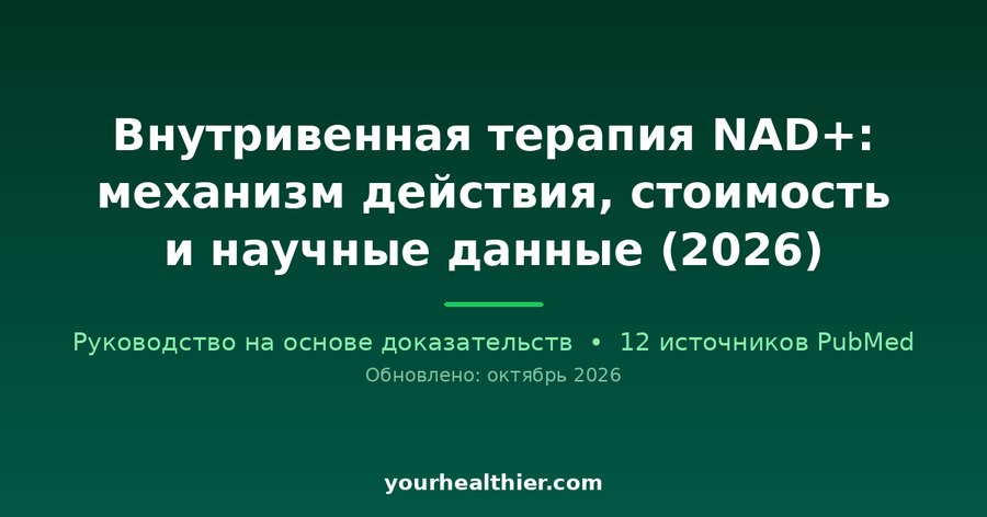 Внутривенная терапия NAD+: механизм действия, стоимость и научные данные (2026)