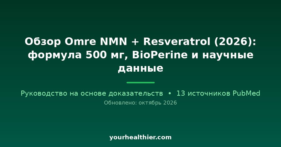 Обзор Omre NMN + Resveratrol (2026): формула 500 мг, BioPerine и научные данные