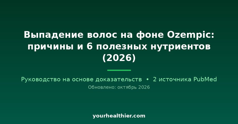 Выпадение волос на фоне Ozempic: причины и 6 полезных нутриентов (2026)