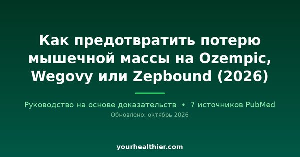 Как предотвратить потерю мышечной массы на Ozempic, Wegovy или Zepbound (2026)