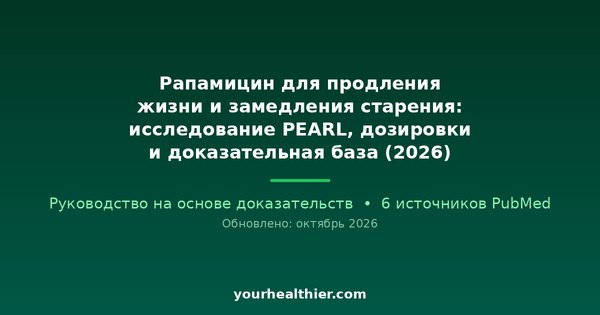 Рапамицин для продления жизни и замедления старения: исследование PEARL, дозировки и доказательная база (2026)