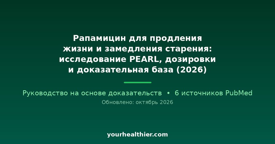 Рапамицин для продления жизни и замедления старения: исследование PEARL, дозировки и доказательная база (2026)
