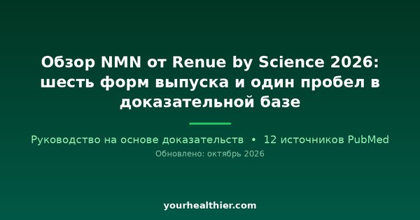 Обзор NMN от Renue by Science 2026: шесть форм выпуска и один пробел в доказательной базе
