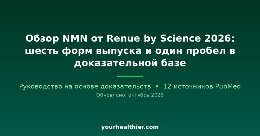 Обзор NMN от Renue by Science 2026: шесть форм выпуска и один пробел в доказательной базе