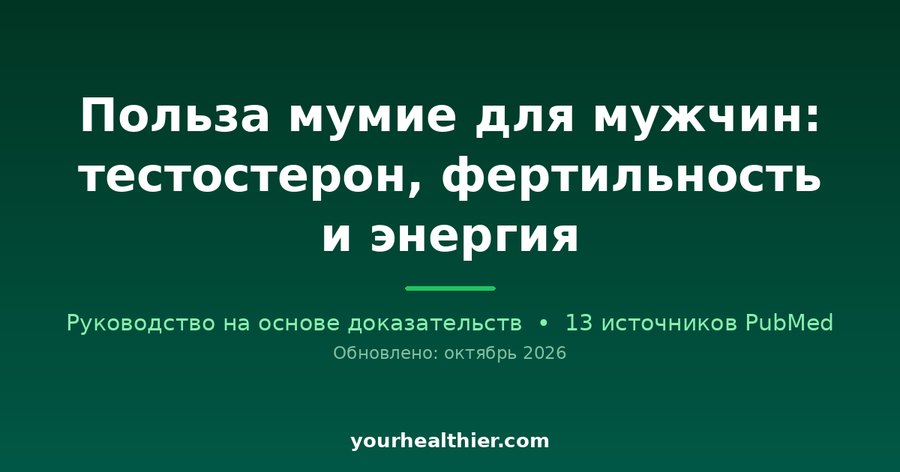 Польза мумие для мужчин: тестостерон, фертильность и энергия