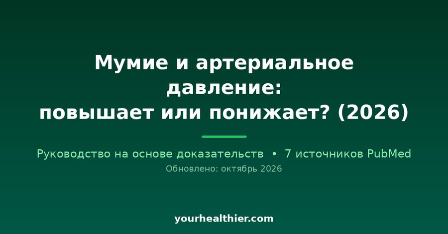 Мумие и артериальное давление: повышает или понижает? (2026)