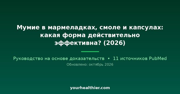 Мумие в мармеладках, смоле и капсулах: какая форма действительно эффективна? (2026)