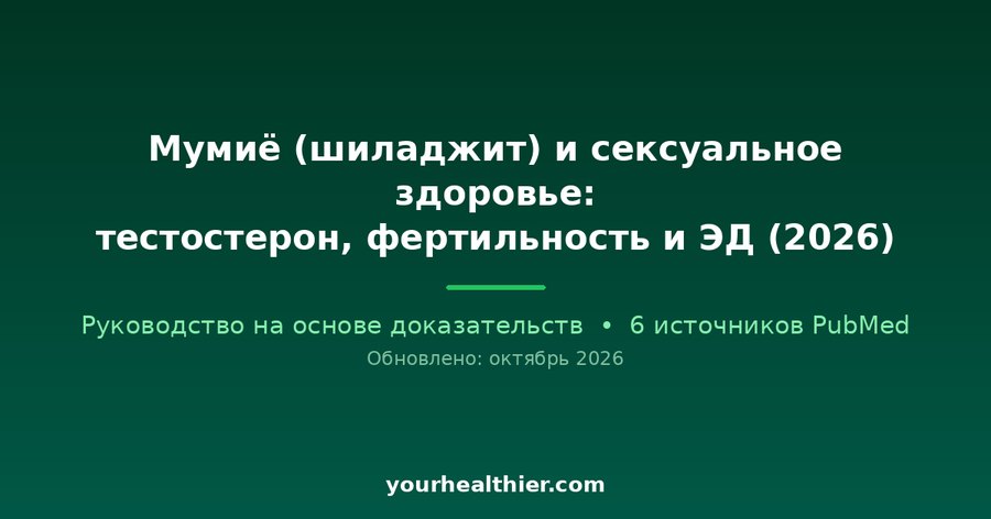 Мумиё (шиладжит) и сексуальное здоровье: тестостерон, фертильность и ЭД (2026)
