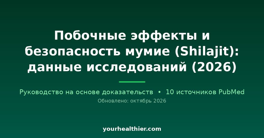Побочные эффекты и безопасность мумие (Shilajit): данные исследований (2026)