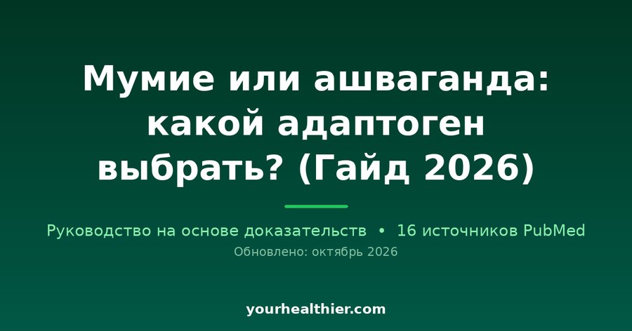 Мумие или ашваганда: какой адаптоген выбрать? (Гайд 2026)