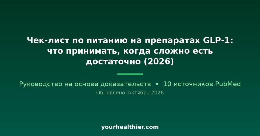 Чек-лист по питанию на препаратах GLP-1: что принимать, когда сложно есть достаточно (2026)