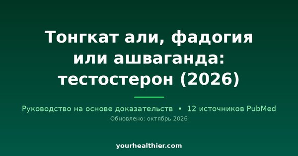 Тонгкат али, фадогия или ашваганда: тестостерон (2026)