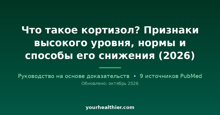 Что такое кортизол? Признаки высокого уровня, нормы и способы его снижения (2026)