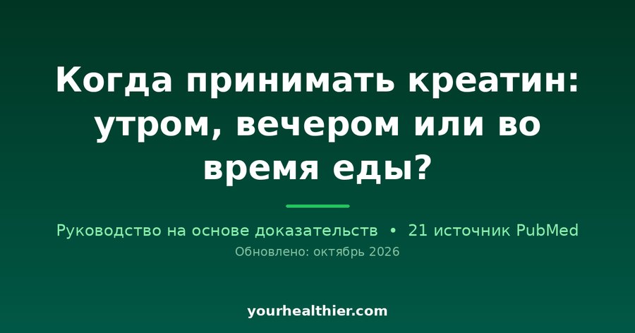 Когда принимать креатин: утром, вечером или во время еды?