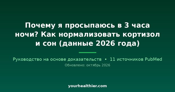 Почему я просыпаюсь в 3 часа ночи? Как нормализовать кортизол и сон (данные 2026 года)