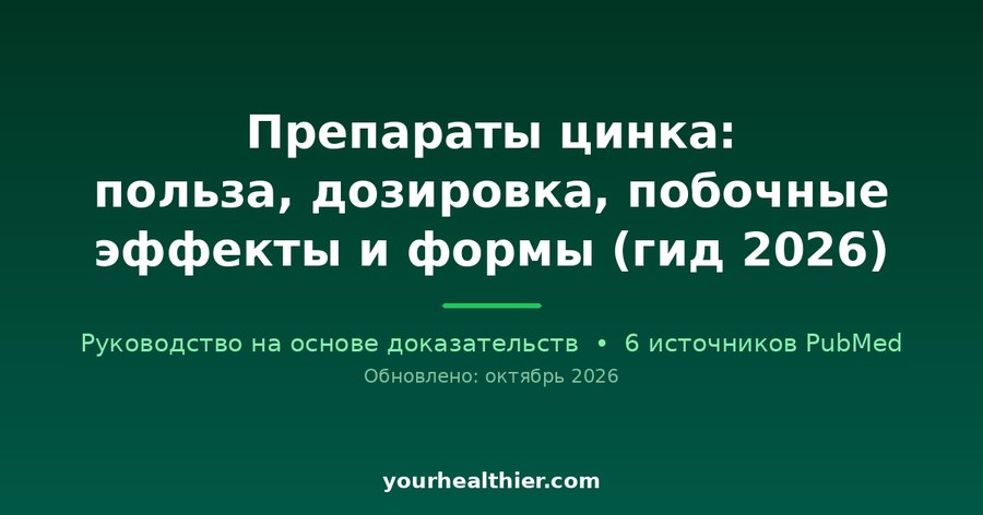 Препараты цинка: польза, дозировка, побочные эффекты и формы (гид 2026)